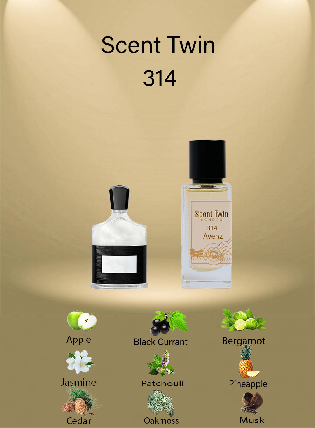 Scent Twin Avenz - 314 - Inspired by Aventus, Creed 2010