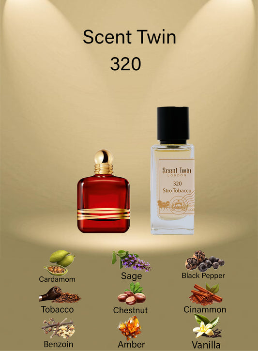 Scent Twin 320 - Stro Tobacco -  Inspired by Stronger With You Tobacco, Armani 2024